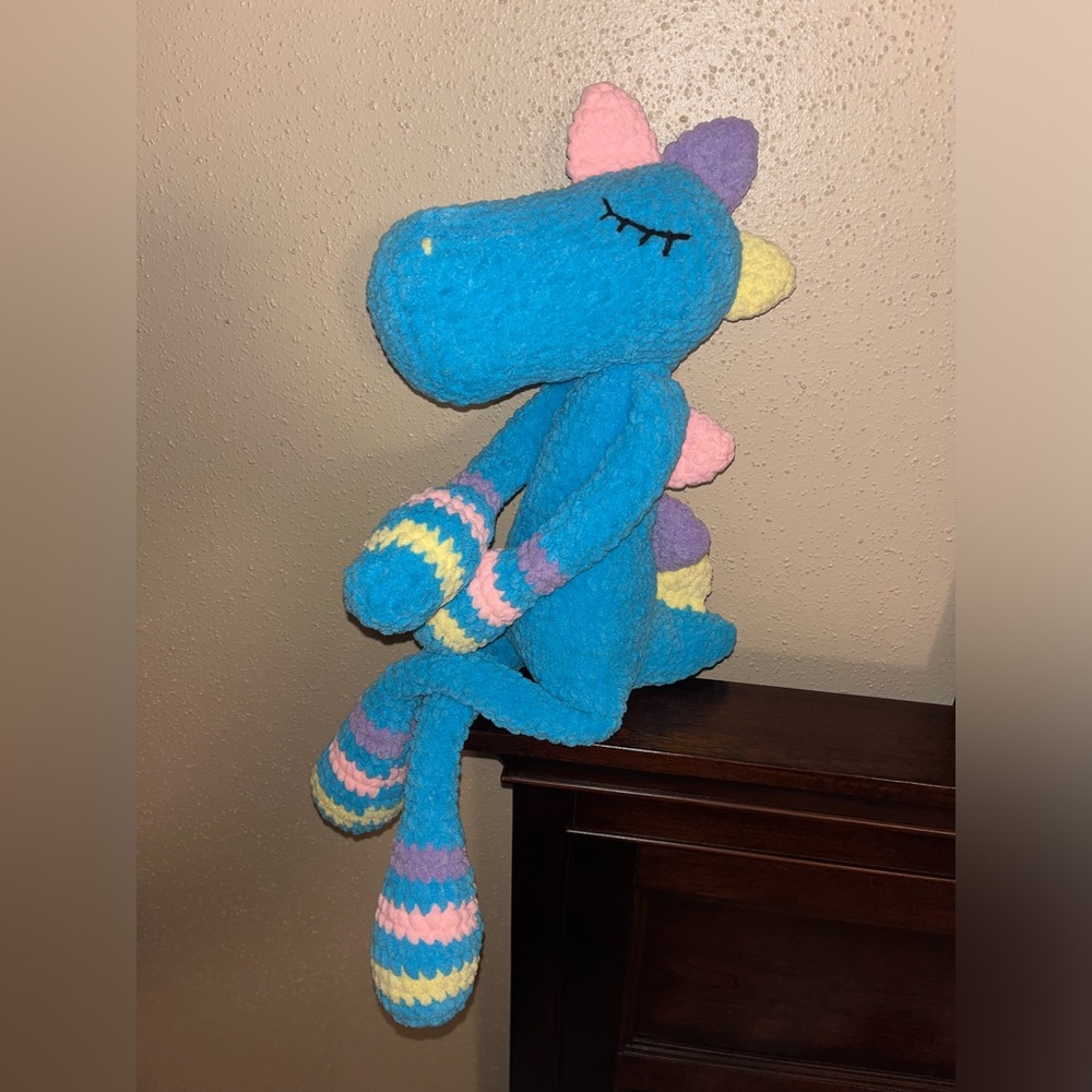 Super soft Crochet Sleepy Dinosaur